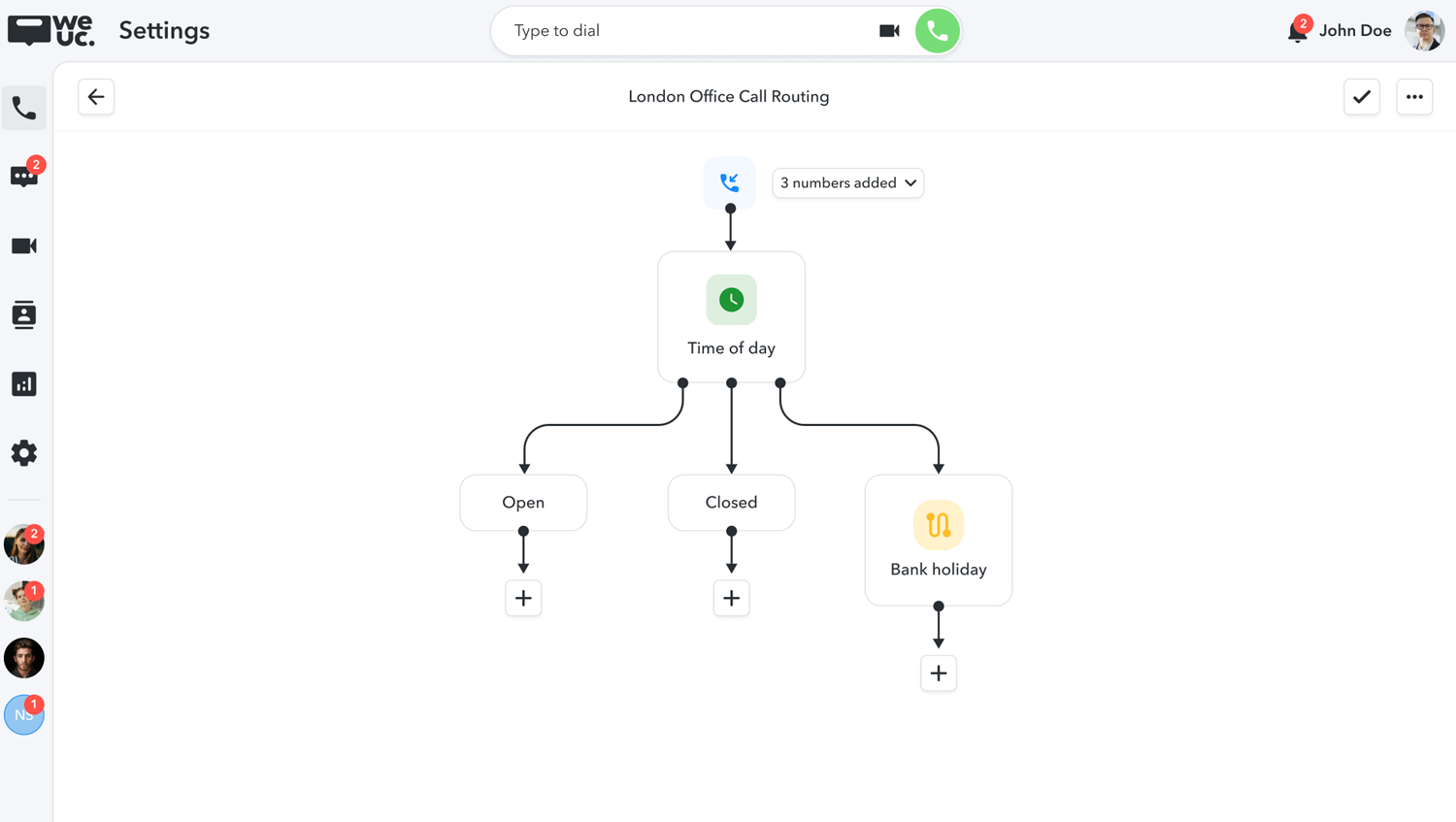 Advanced call flow