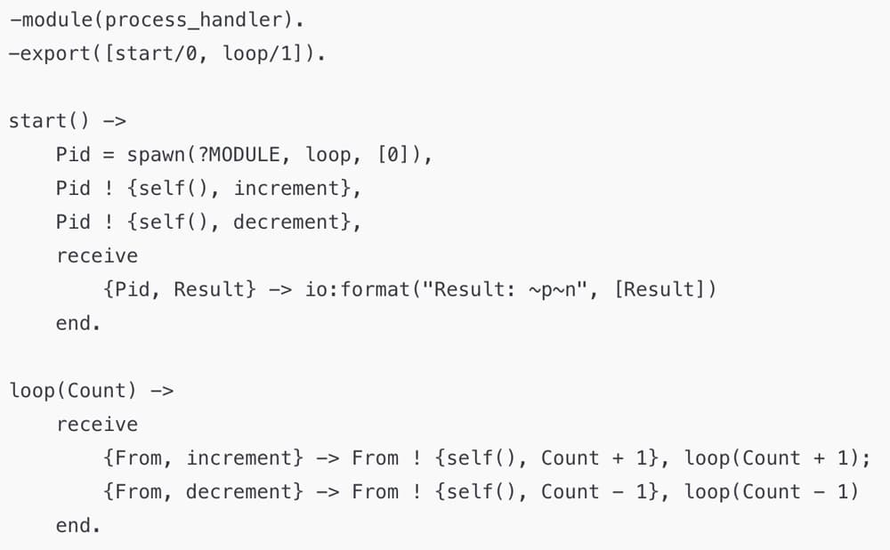 Erlang code